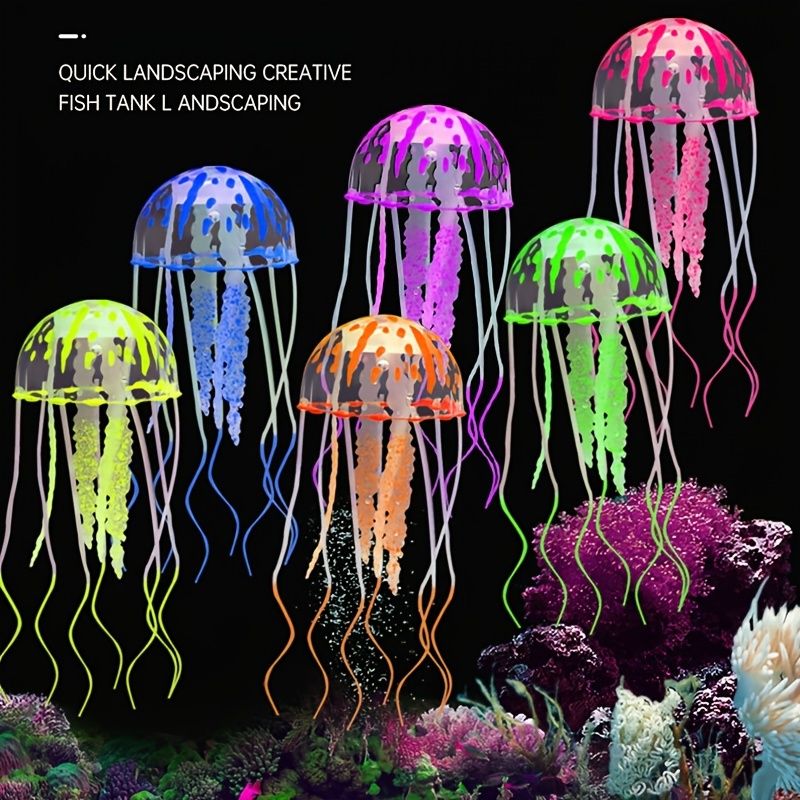 Aquarium Ornament; Glowing Jellyfish