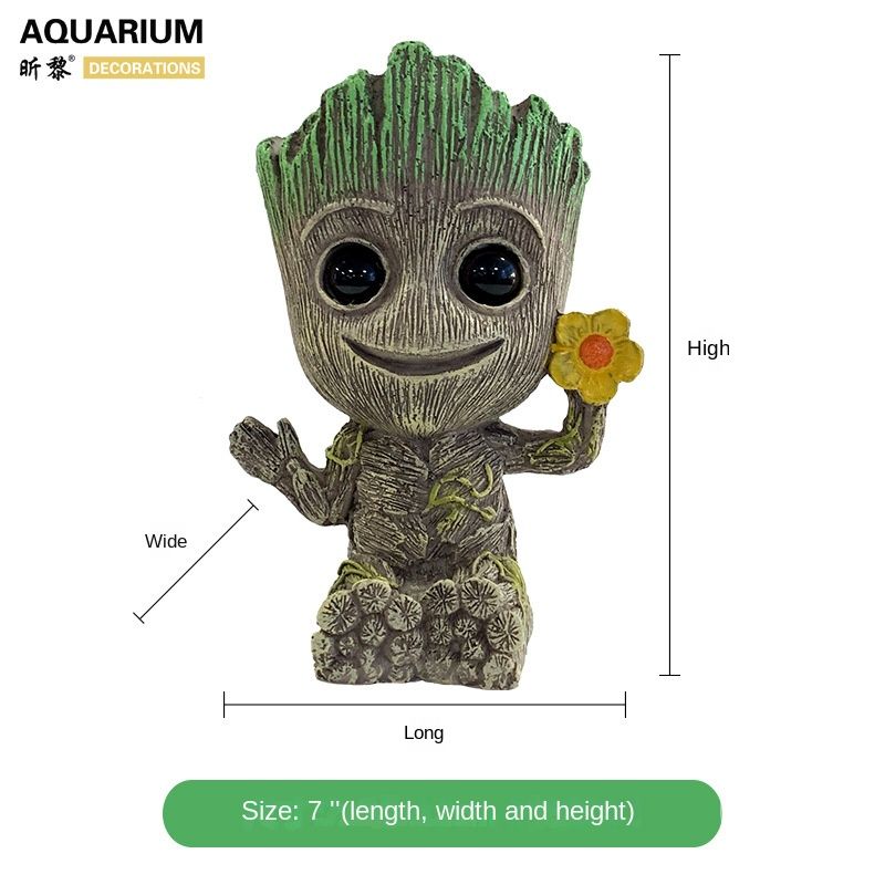 Fish Tank Decoration, Small Tree Man - Baby Groot