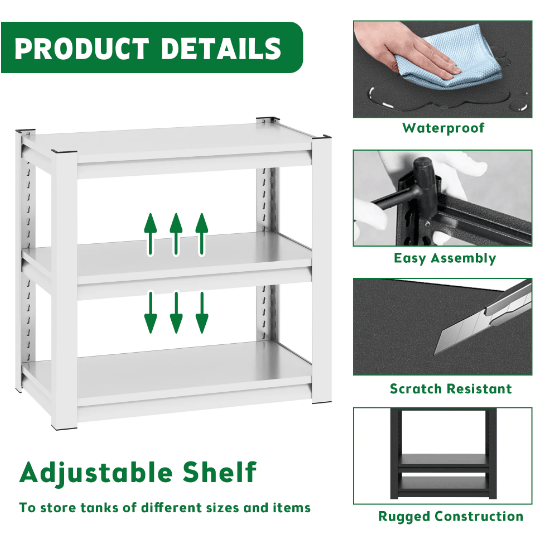 Adjustable 3-Tier Heavy Duty Fish Tank Rack