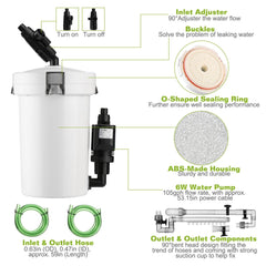 3-Stage External Canister Filter - 28 Gallon