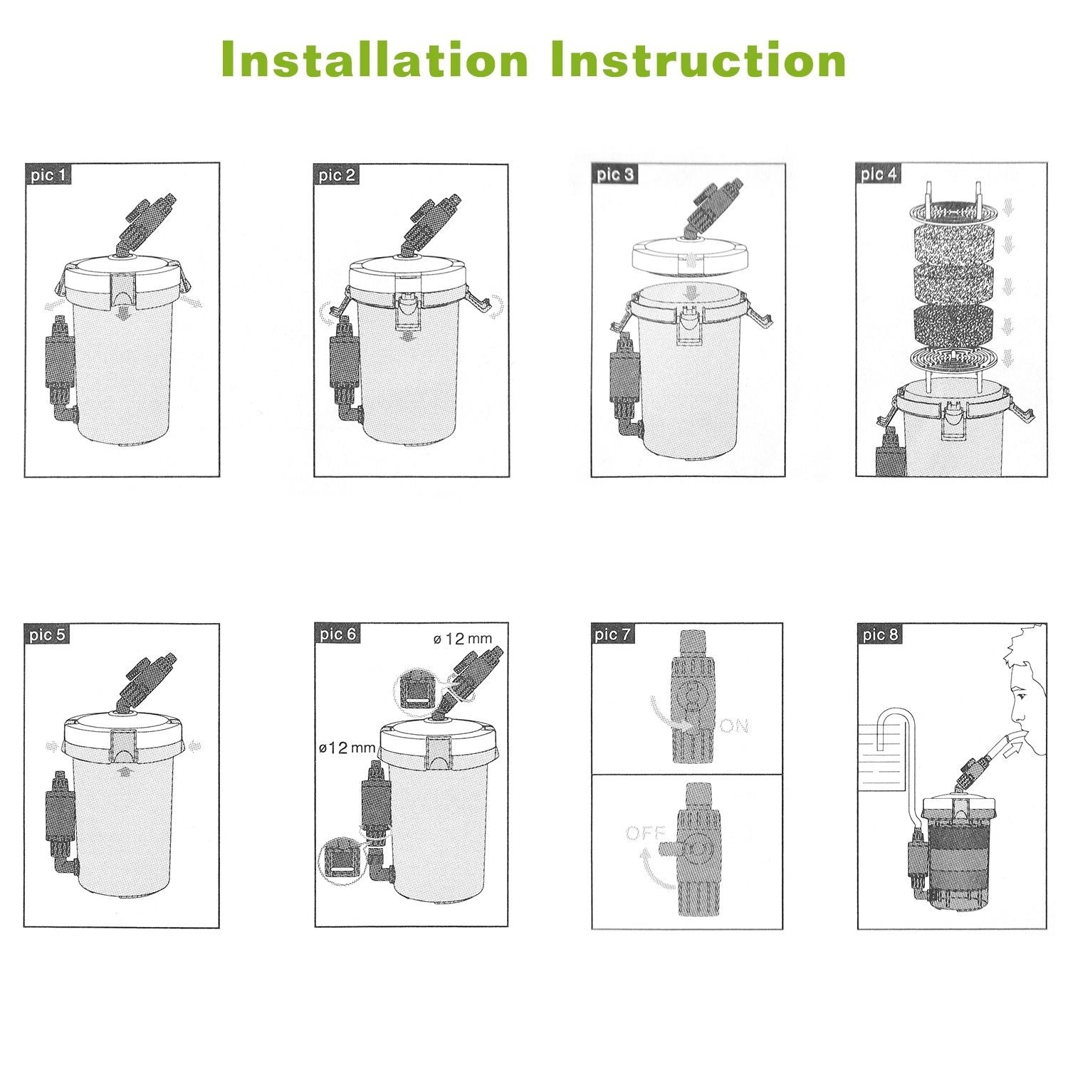 3-Stage External Canister Filter - 28 Gallon