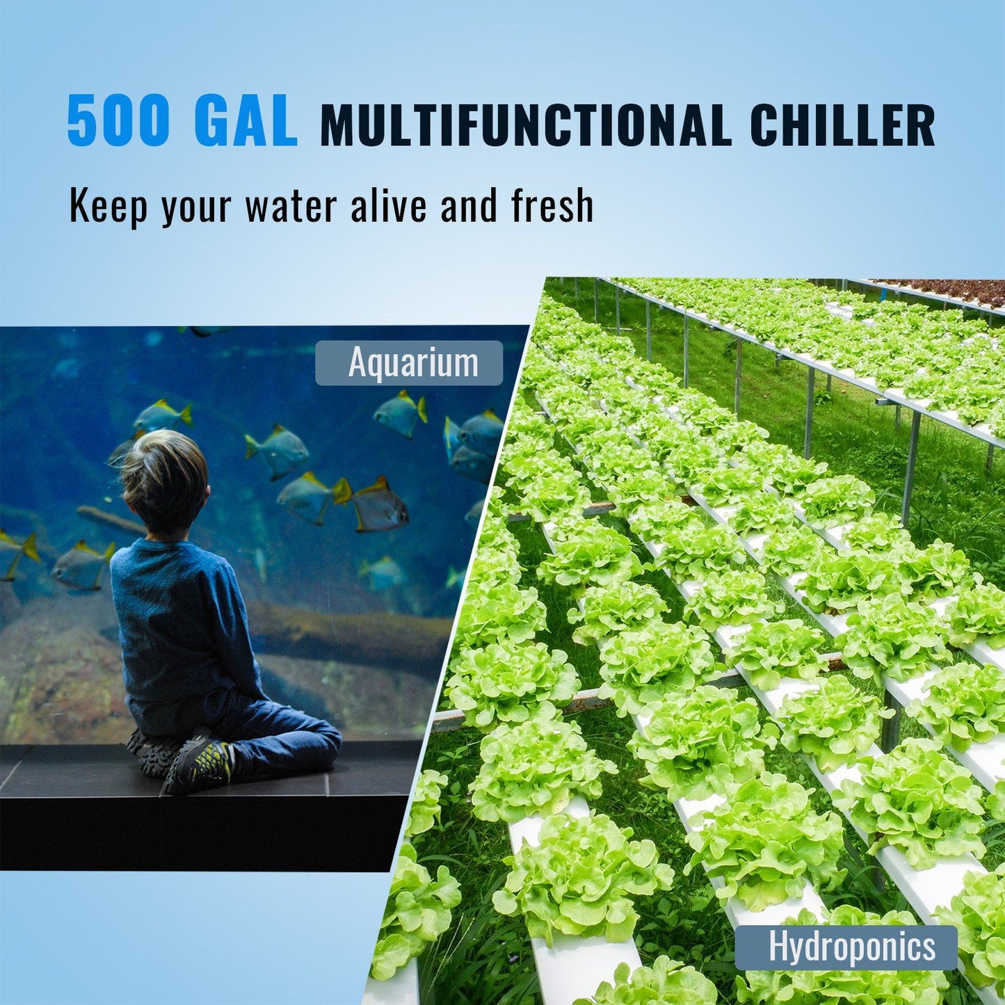 VEVOR Aquarium Chiller, 500 Gal