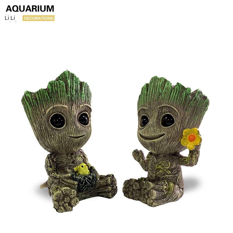 Fish Tank Decoration, Small Tree Man - Baby Groot