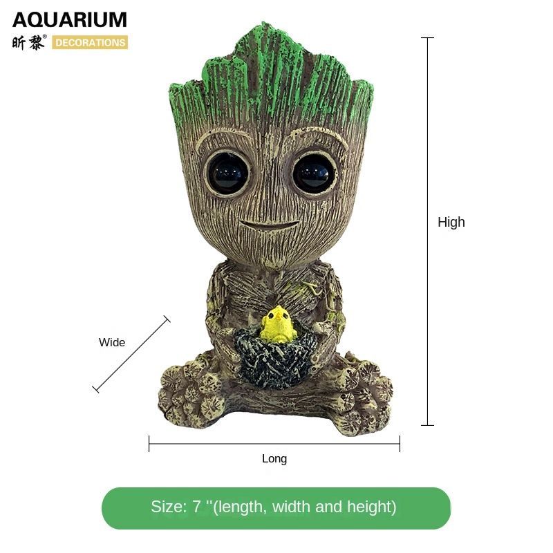 Fish Tank Decoration, Small Tree Man - Baby Groot