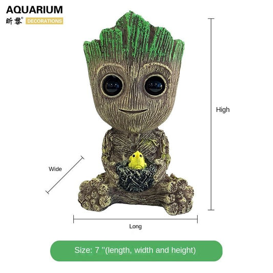 Fish Tank Decoration, Small Tree Man - Baby Groot